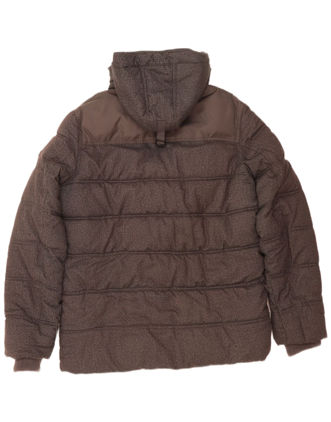 Tommy Hilfiger Herre hættepolstret jakke UK 40 Stor grå polyester