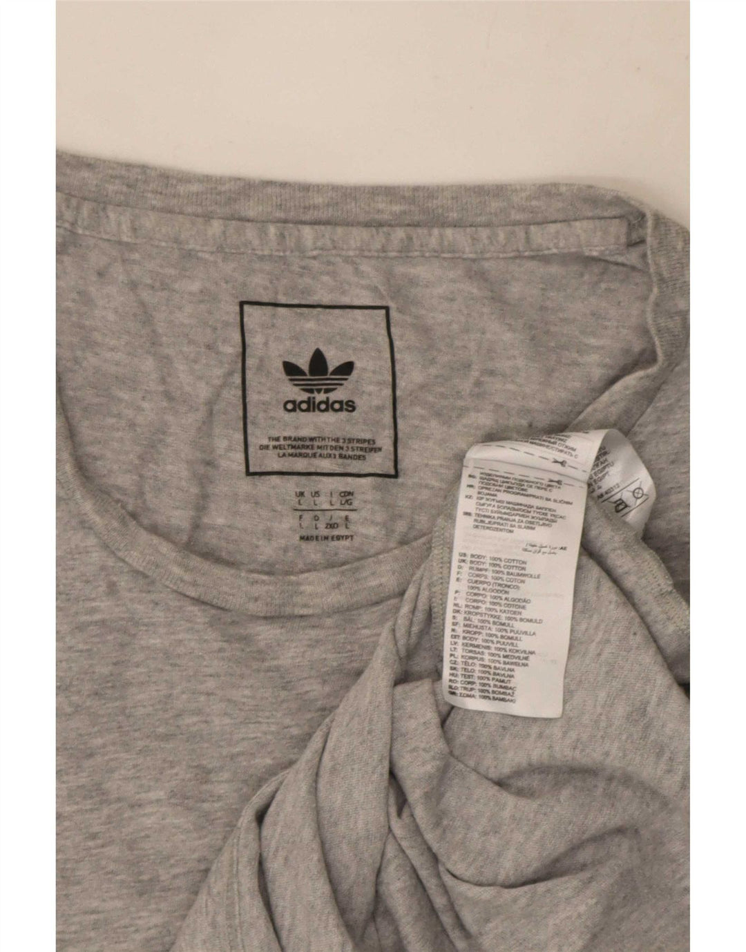 Adidas Herre T-Shirt Top Stor Grå Flecked Bomuld