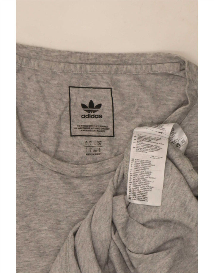 Adidas Herre T-Shirt Top Stor Grå Flecked Bomuld