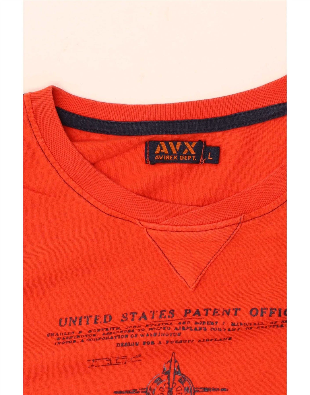 Avirex Herre Grafisk T-Shirt Top Stor Orange