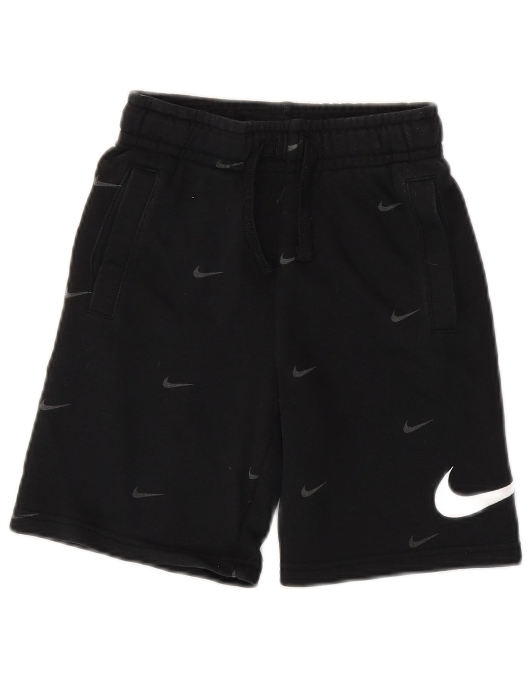 NIKE Drenge Standard Fit grafiske sportsshorts 8-9 år Små sorte bomuld