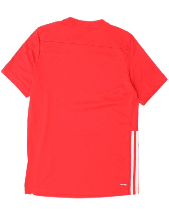 ADIDAS Boys Climalite T-Shirt Top 13-14 Years Red Polyester Vintage Adidas and Second-Hand Adidas from Messina Hembry 