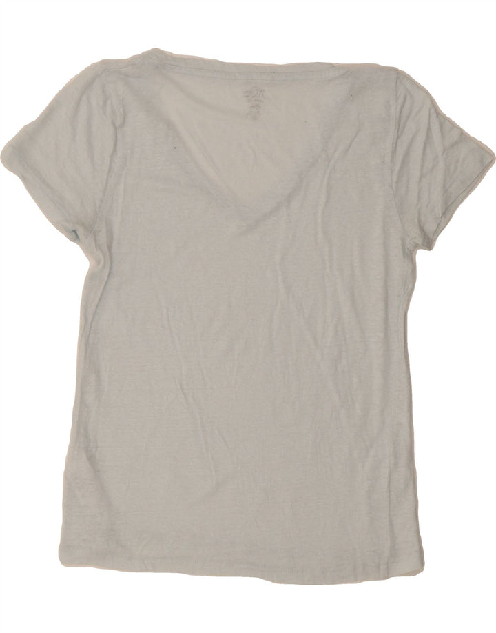 J. CREW Womens T-Shirt Top UK 10 Small Blue Linen Vintage J. Crew and Second-Hand J. Crew from Messina Hembry 
