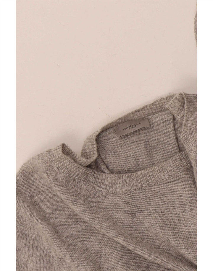 Marella Dame Boat Neck Jumper Sweater UK 16 Large Grå
