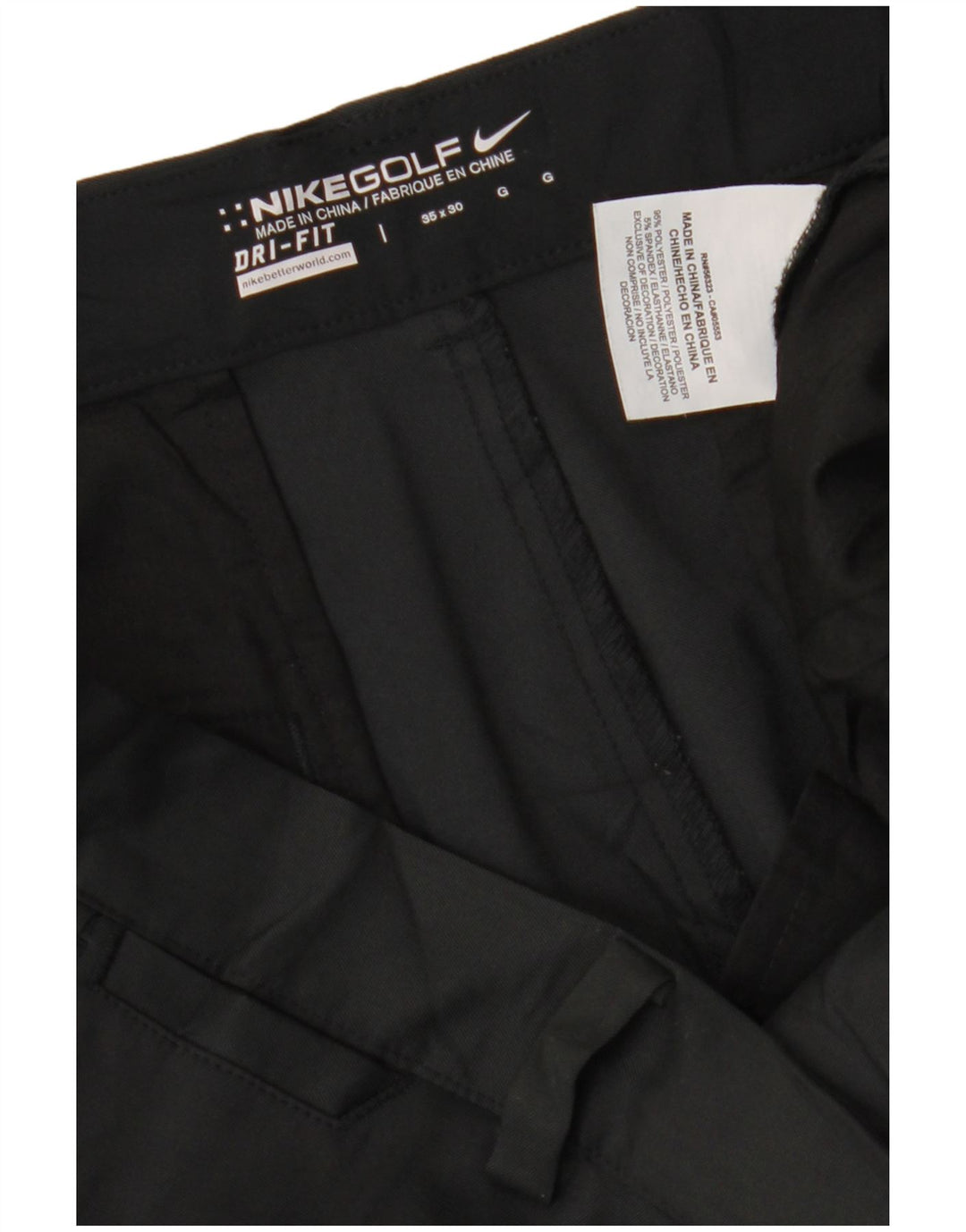 Nike Herre Dri Fit Lige Chinobukser W35 L30 Sort polyester