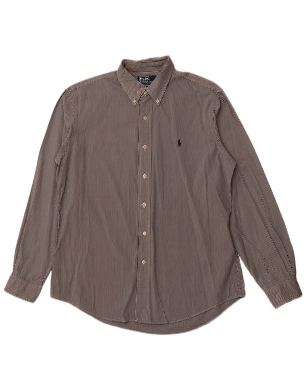 POLO RALPH LAUREN Herre Custom Fit skjorte Stor sort stribet bomuld