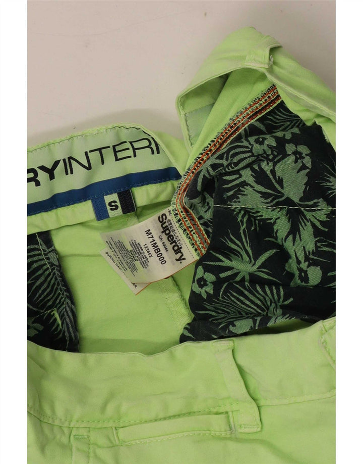 Superdry Chino Shorts til mænd Små W29 Grøn Bomuld