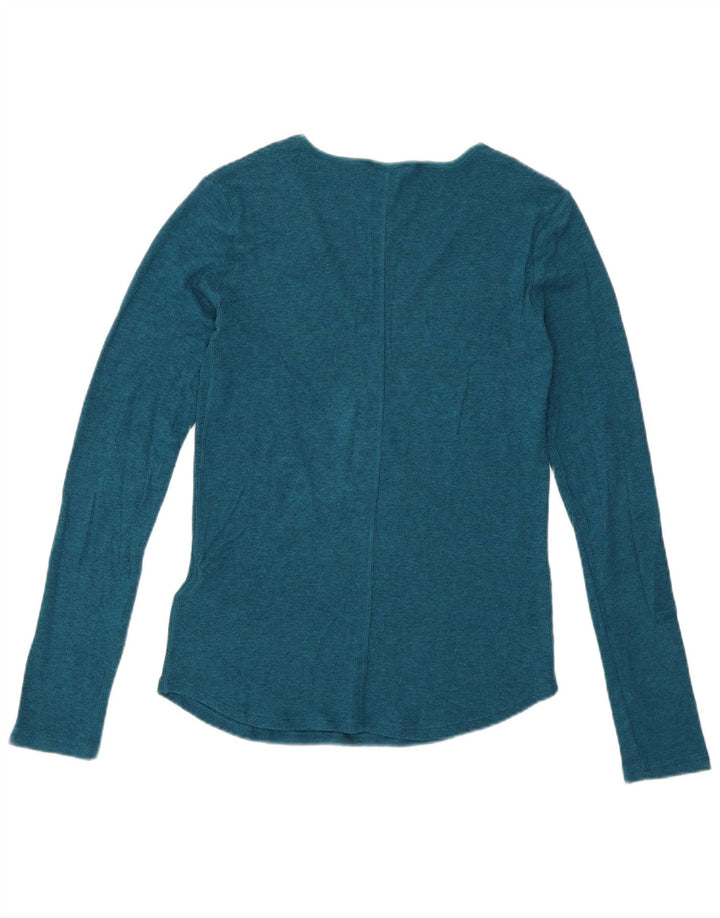 Massimo Dutti Dame Top Langærmet UK 12 Medium Blue Modal