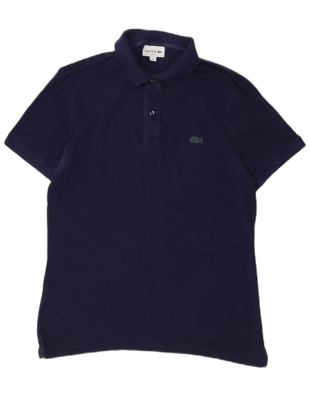 LACOSTE Herre Slim Fit Polo Shirt Størrelse 4 Medium Marineblå Bomuld