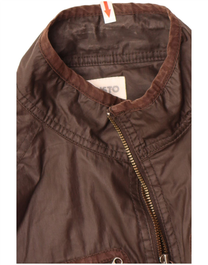 Musto Womens Utility Jacket UK 14 Large Brown Bomuld