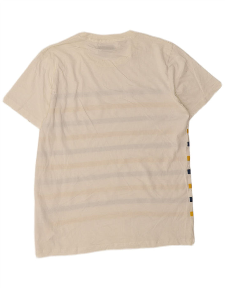 JACK & JONES Herre T-shirt Top Stor hvid stribet bomuld