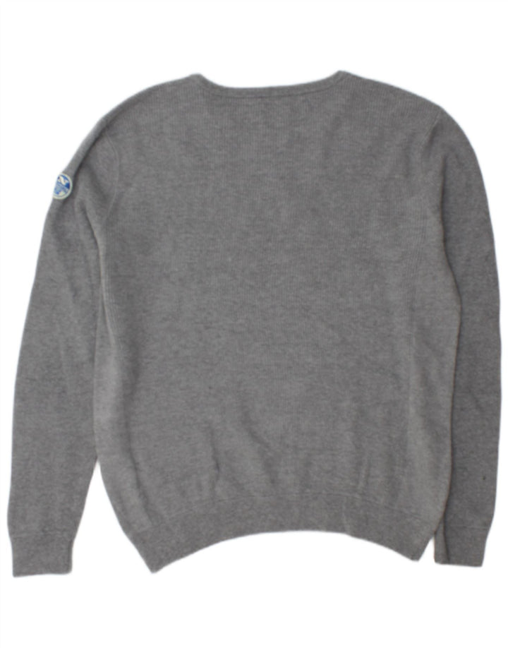 North Sails Herre Crew Neck Jumper Sweater XL Grå Bomuld