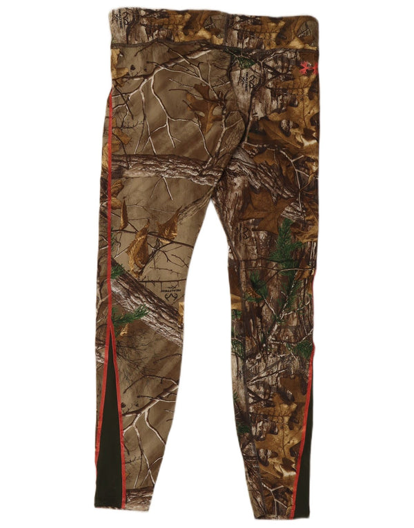 Under Armour Grafiske Leggings til kvinder UK 14 Stor Brun Camouflage