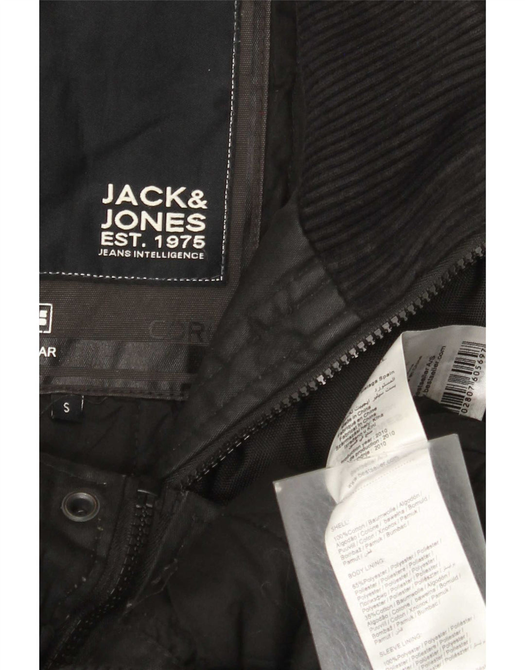 Jack & Jones Herre Utility Jacket UK 36 Small Black Cotton