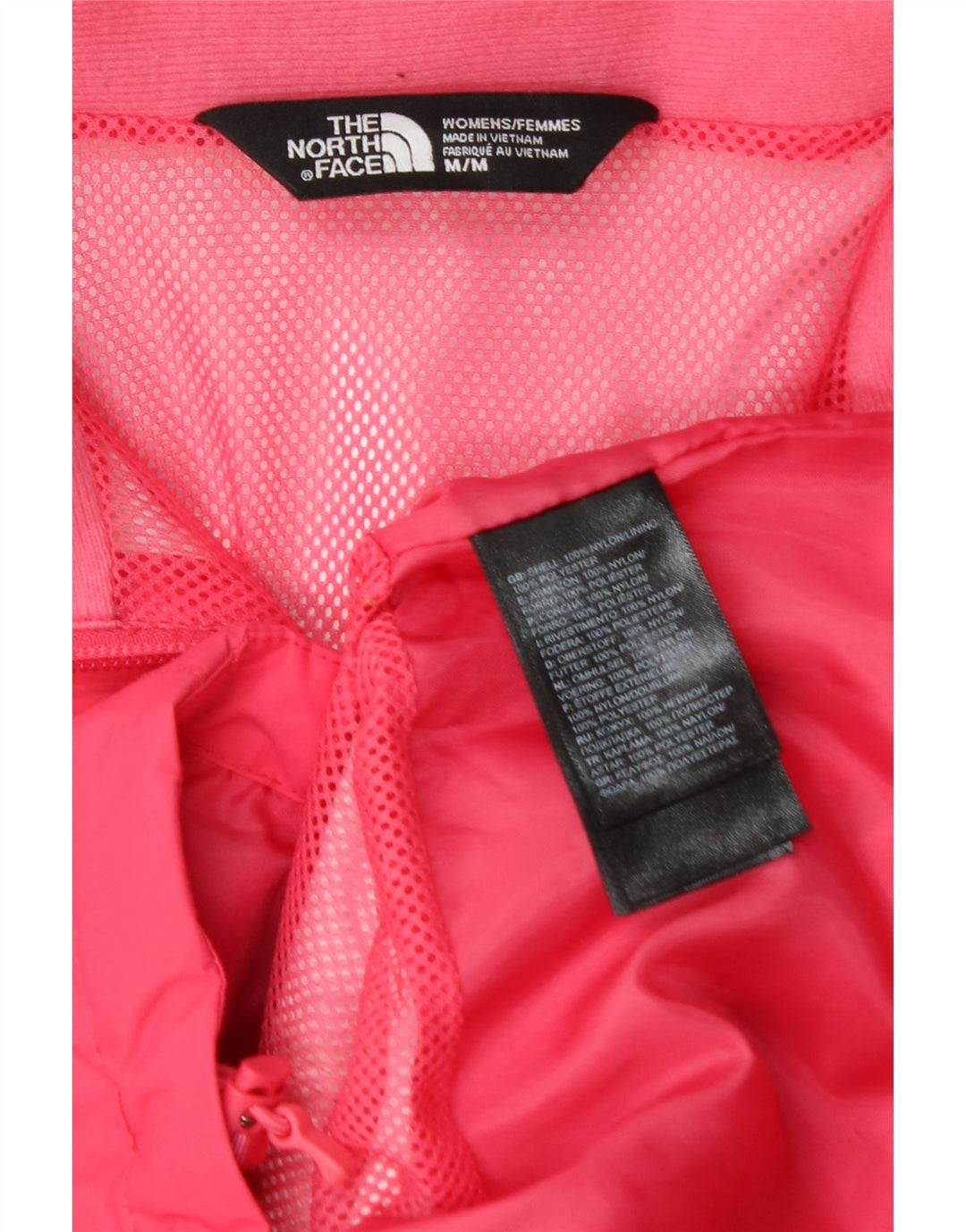 THE NORTH FACE Regnjakke med hætte til kvinder UK 14 Medium Pink Nylon
