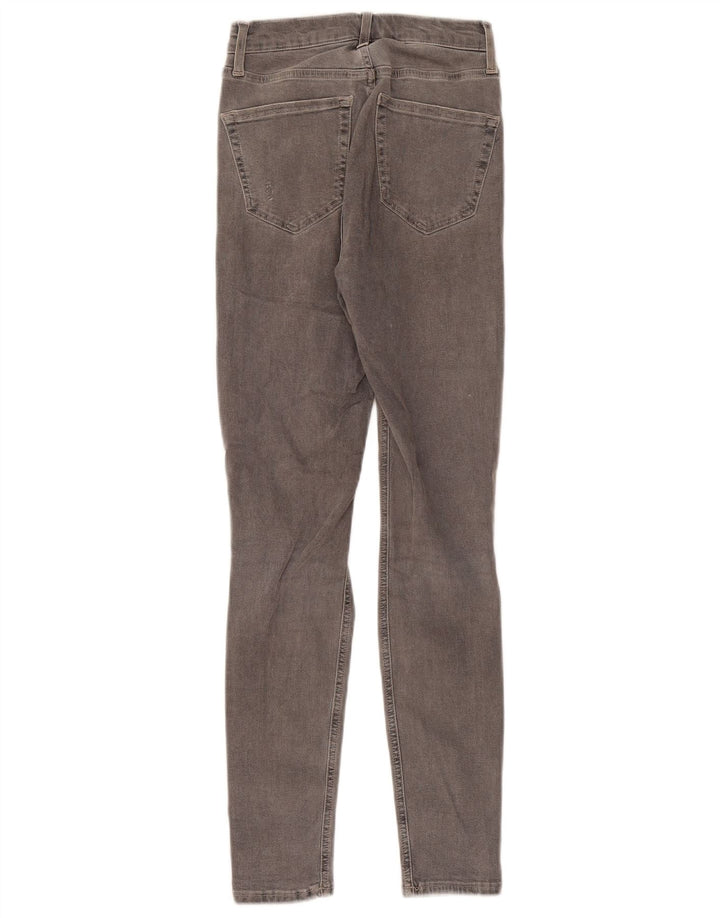 TOPSHOP Dame Distressed Skinny Jeans W26 L27 Grå Bomuld