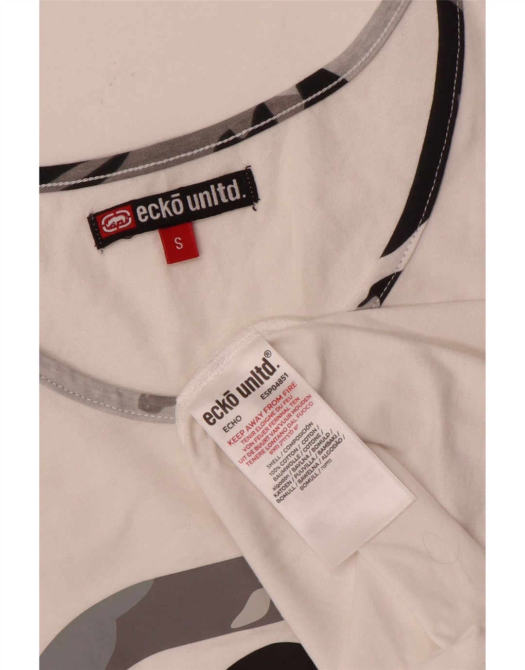 Ecko Unltd Herre Grafisk Vest Top Lille Hvid Bomuld