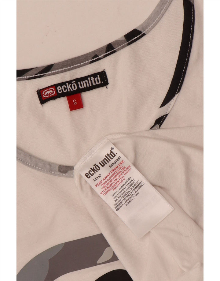Ecko Unltd Herre Grafisk Vest Top Lille Hvid Bomuld