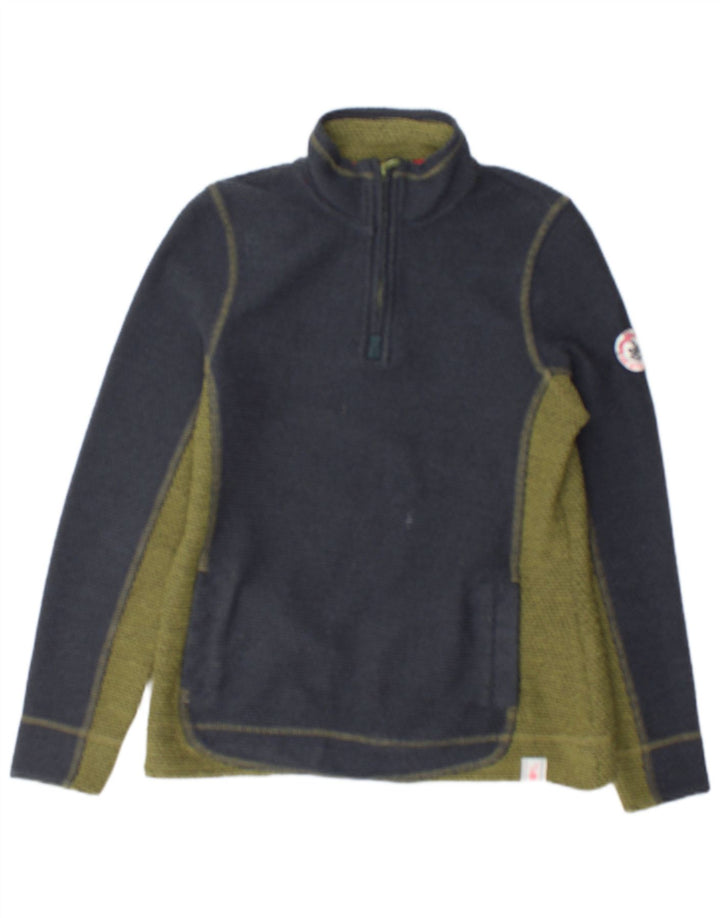 Weird Fish Dame Sweatshirt Jumper UK 12 Medium Navy Blue Colourblock