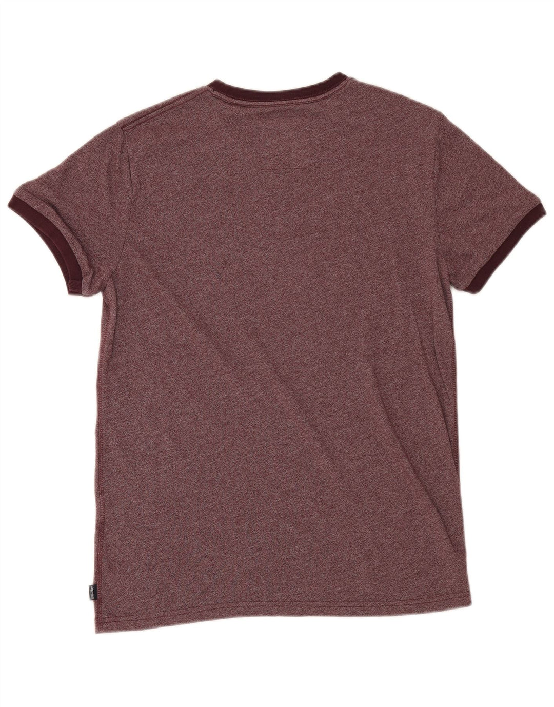 SUPERDRY Mens Graphic T-Shirt Top Medium Maroon Flecked