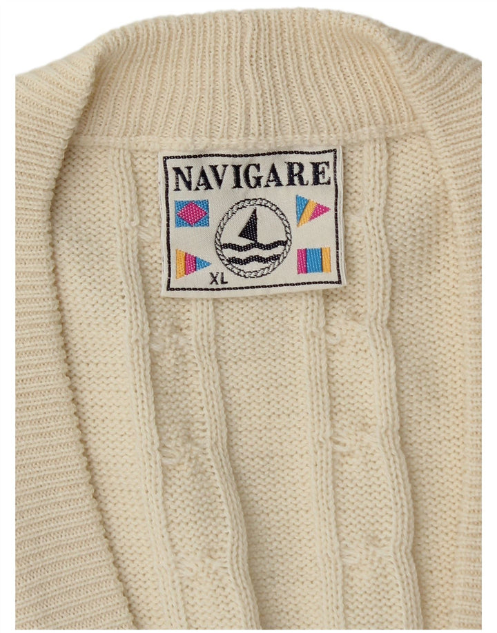 Navigare Herre Cardigan Sweater XL Off White