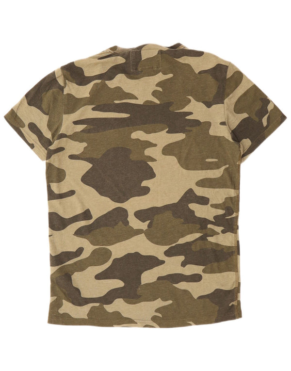 Superdry Herre T-shirt Top Medium Khaki Camouflage Bomuld
