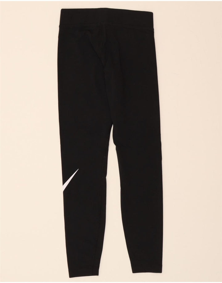 NIKE Womens Graphic Leggings UK 10 Small  Black Cotton Vintage Nike and Second-Hand Nike from Messina Hembry 