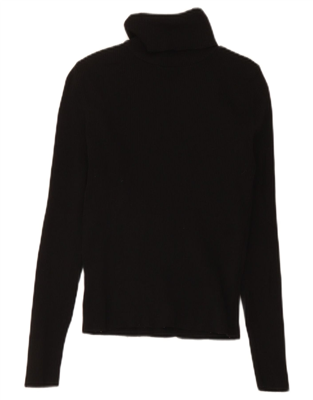 Zara Dame Roll Neck Jumper Sweater UK 8 Small Black Polyamide