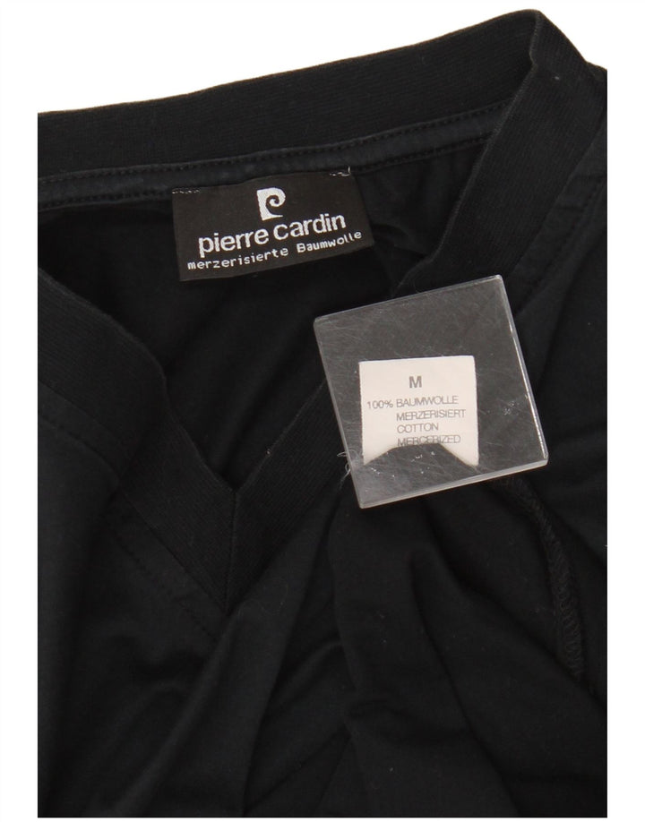 Pierre Cardin Herre T-Shirt Top Medium Sort Bomuld