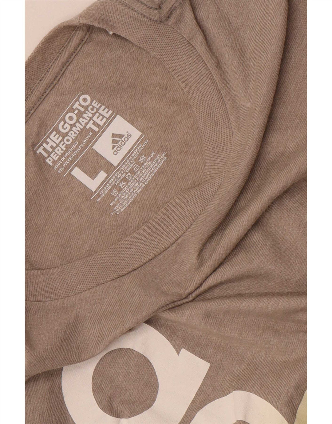 Adidas Herre grafisk T-shirt Top Stor brun polyester