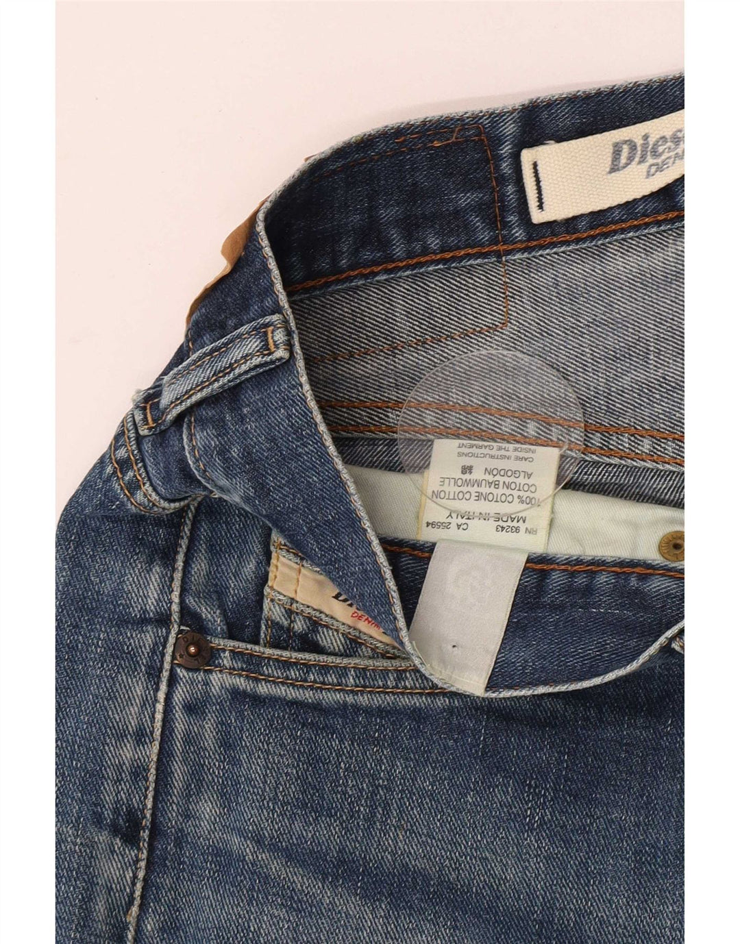 Diesel Straight Jeans til mænd W32 L30 Blå Bomuld