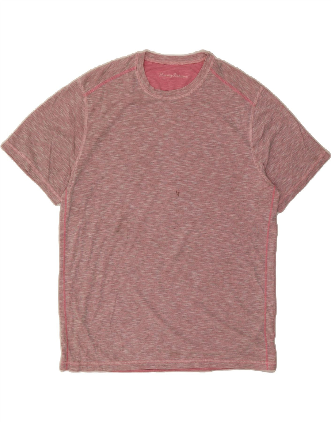 TOMMY BAHAMA Mens T-Shirt Top Large Pink Pinstripe Vintage Tommy Bahama and Second-Hand Tommy Bahama from Messina Hembry 