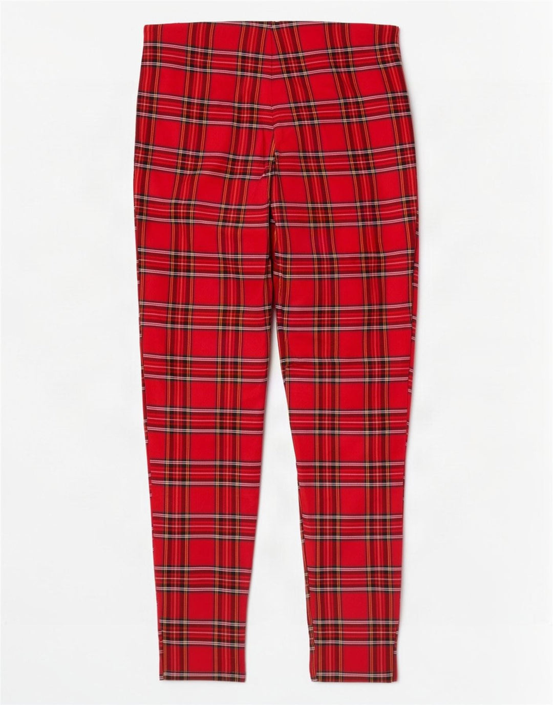Zara Dame Skinny Cropped Trousers Medium W28 L26 Red Check