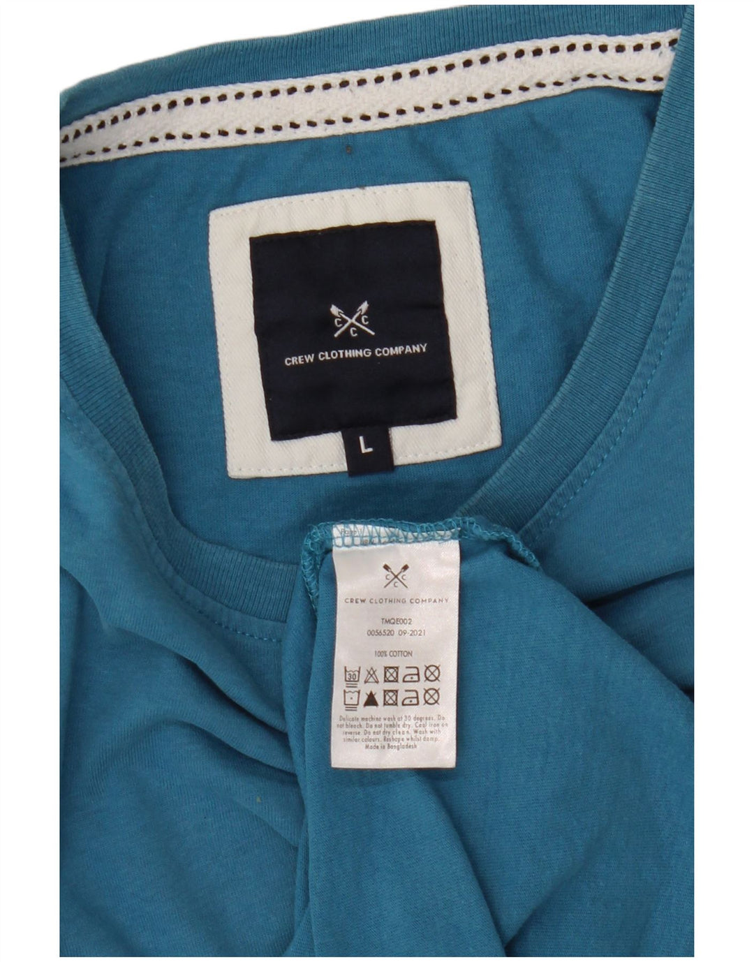 Crew Clothing Herre T-Shirt Top Stor Blå Bomuld