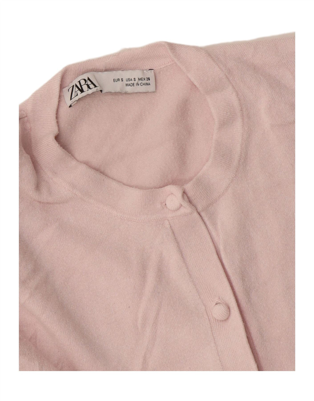 Zara Dame Cardigan Sweater UK 10 Small Pink