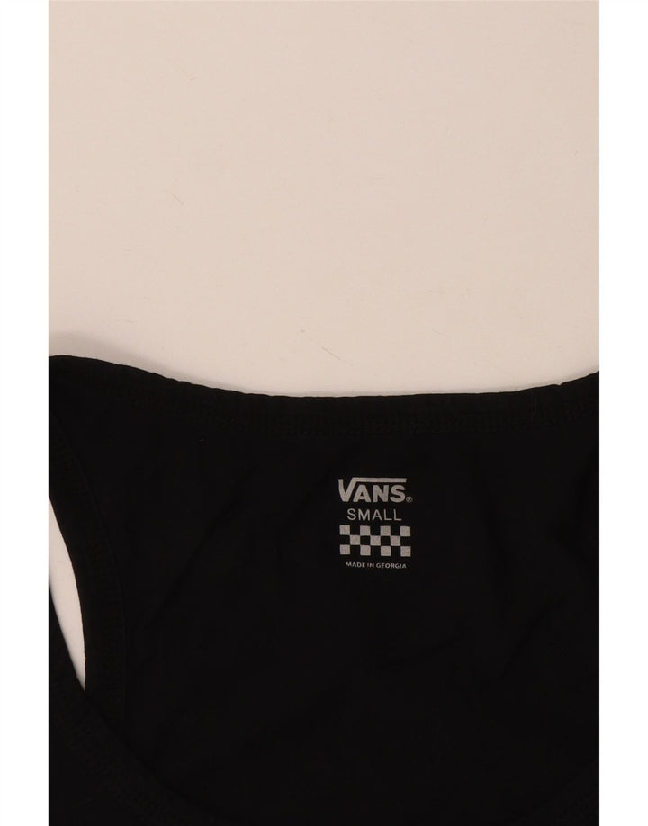 Vans Dame Grafisk Vest Top UK 10 Lille Sort