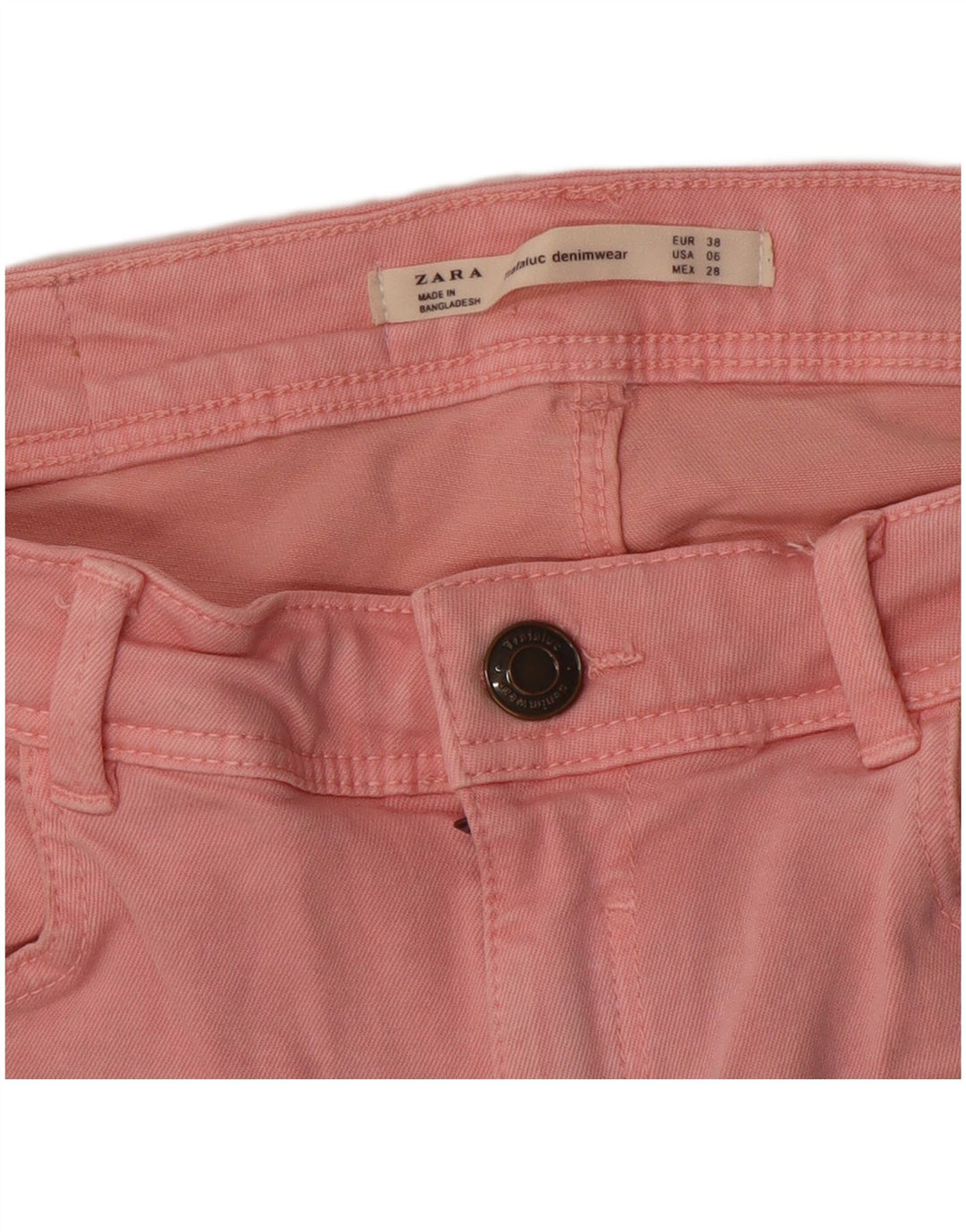 ZARA Dame Skinny Jeans EU 38 Small W28 L31 Pink