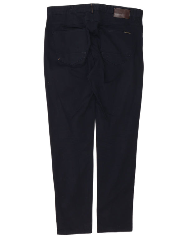 Zara Herre Slim Casual Bukser EU 44 Large W34 L30 Marineblå Bomuld