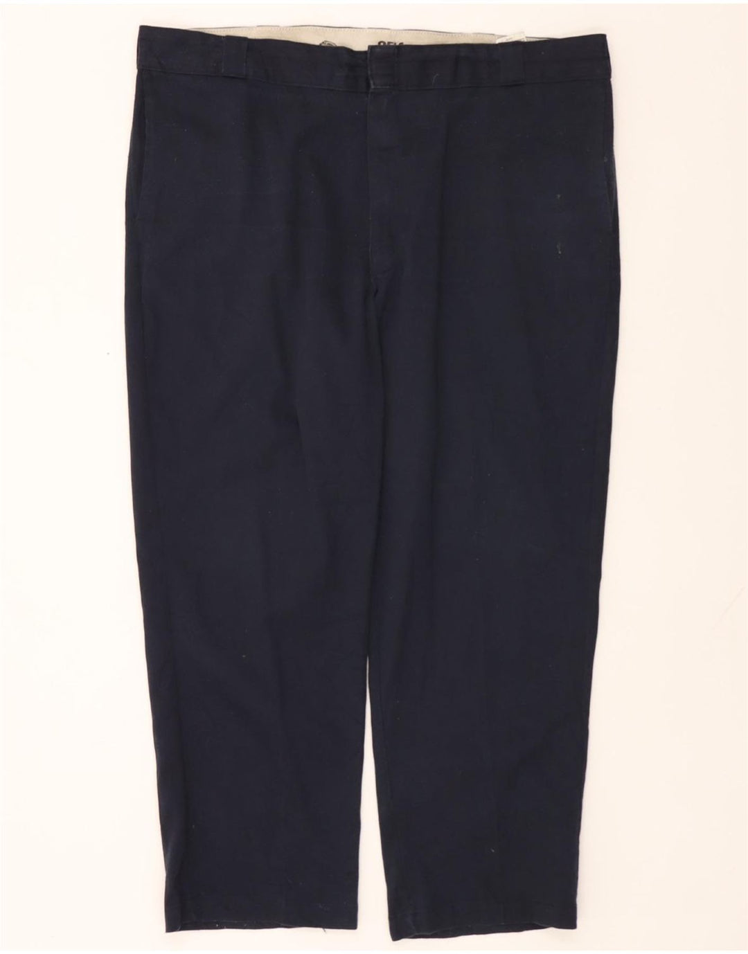 DICKIES Mens Straight Chino Trousers W44 L30 Navy Blue Polyester Vintage Dickies and Second-Hand Dickies from Messina Hembry 