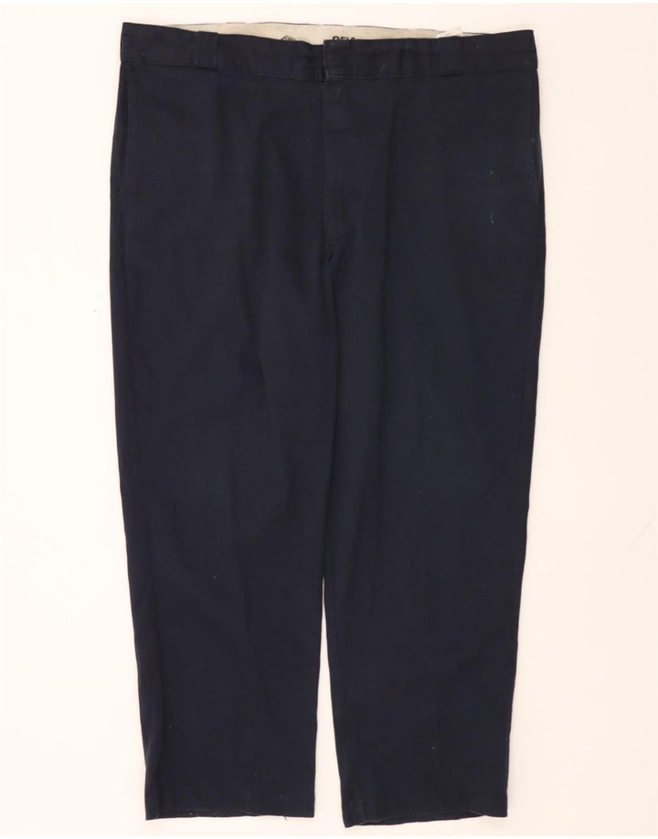 DICKIES Mens Straight Chino Trousers W44 L30 Navy Blue Polyester Vintage Dickies and Second-Hand Dickies from Messina Hembry 