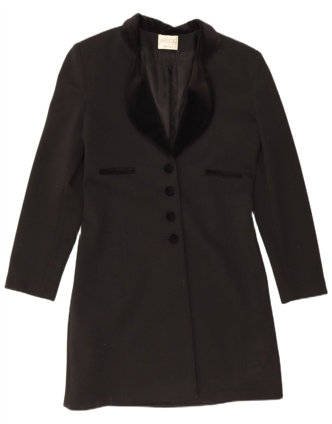 Caracciolo Dame 4-knap 2-delt sæt IT 44 Medium Sort Polyester