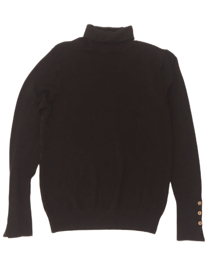 Zara Dame Rullehals Sweater UK 12 Medium Sort