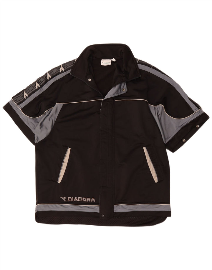 Diadora Herre Kortærmet træningsdragt Topjakke UK 38 Medium Sort