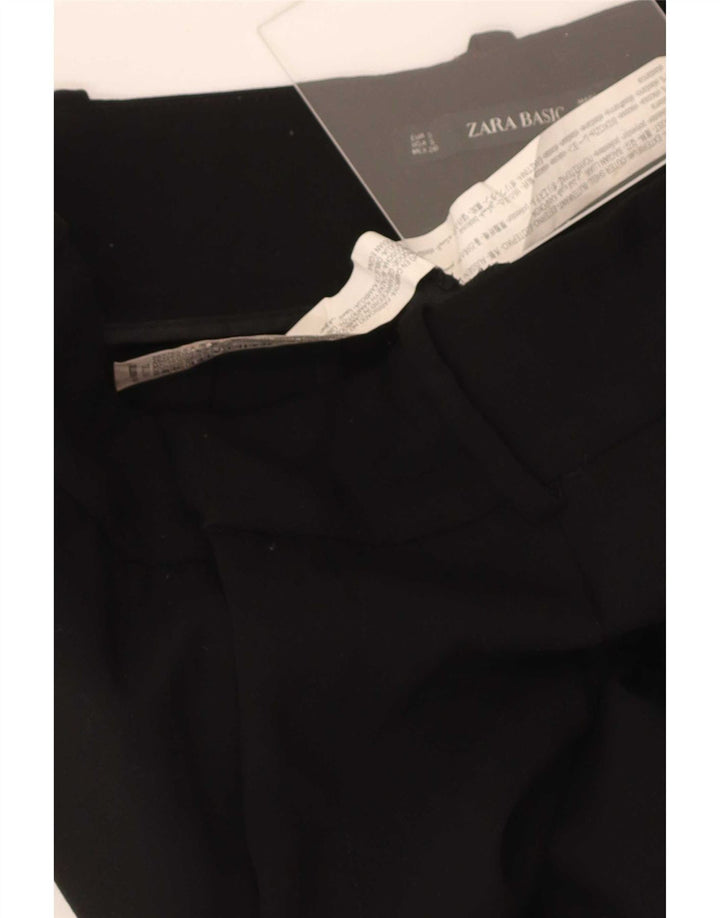 Zara Womens Pegged Suit Bukser Small W26 L27 Black Polyester