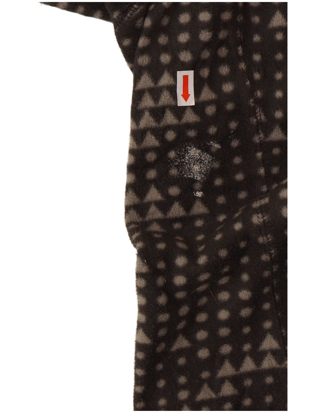 Eddie Bauer Dame Fleecejakke UK 14 Medium Grå Geometrisk Polyester