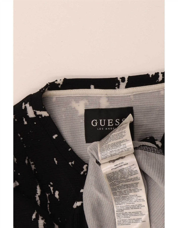 Guess Herre abstrakt mønster sweatshirt lille sort bomuld