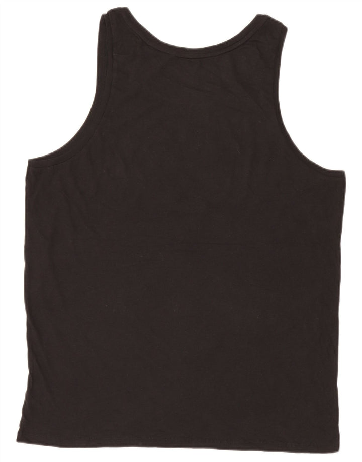 Guess Herre Grafisk Vest Top Stor Sort Bomuld