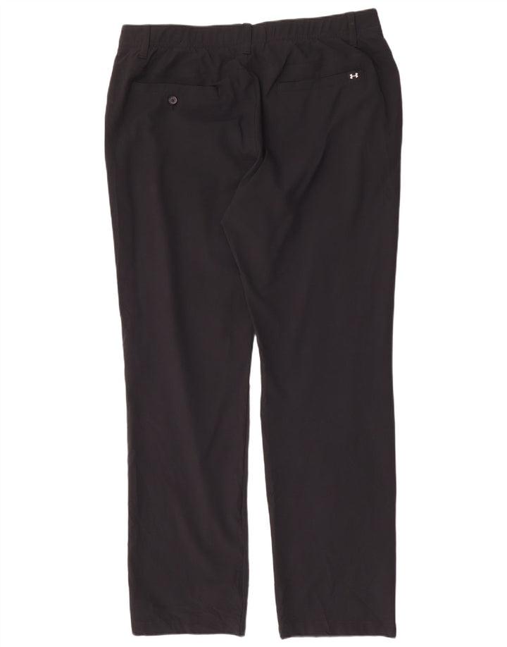 UNDER ARMOUR Lige Chinobukser til mænd W38 L32 Sort polyester
