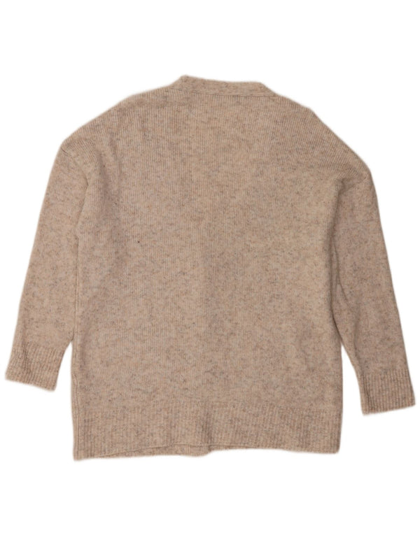 Marks & Spencer Dame Oversized Cardigan Sweater UK 16 Large Beige