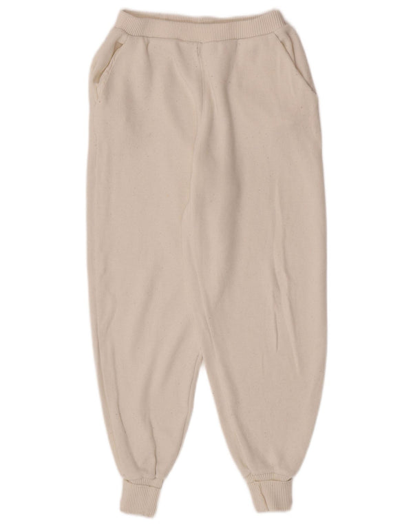 Zara Womens Loose Fit træningsdragt Bukser Joggers UK 8 Small Off White